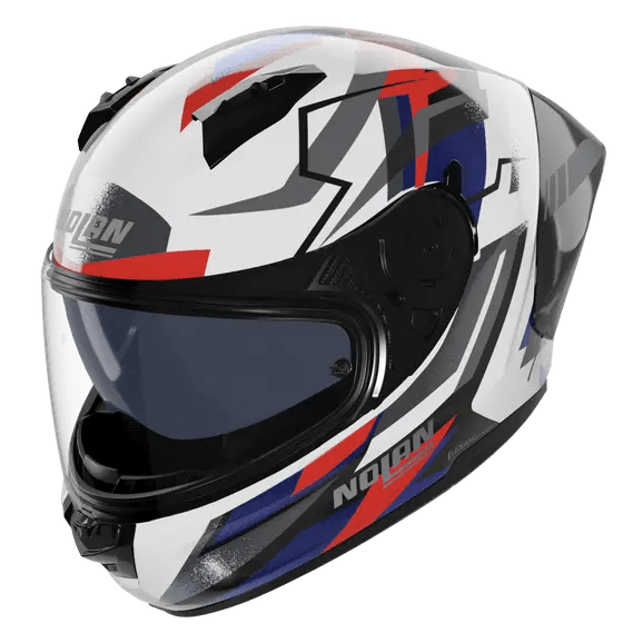 Casque Nolan N60-6 Sport Corsa Blanc / Bleu / Rouge / Fini Mat 355 