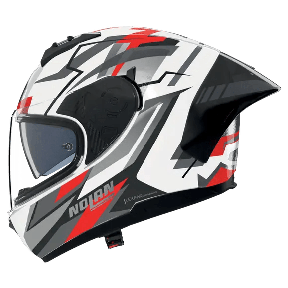 Casque Nolan N60-6 Sport Corsa Blanc / Noir / Rouge / Fini Métallique 356 