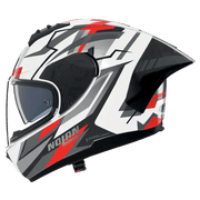 Casque Nolan N60-6 Sport Corsa Blanc / Noir / Rouge / Fini Métallique 356 