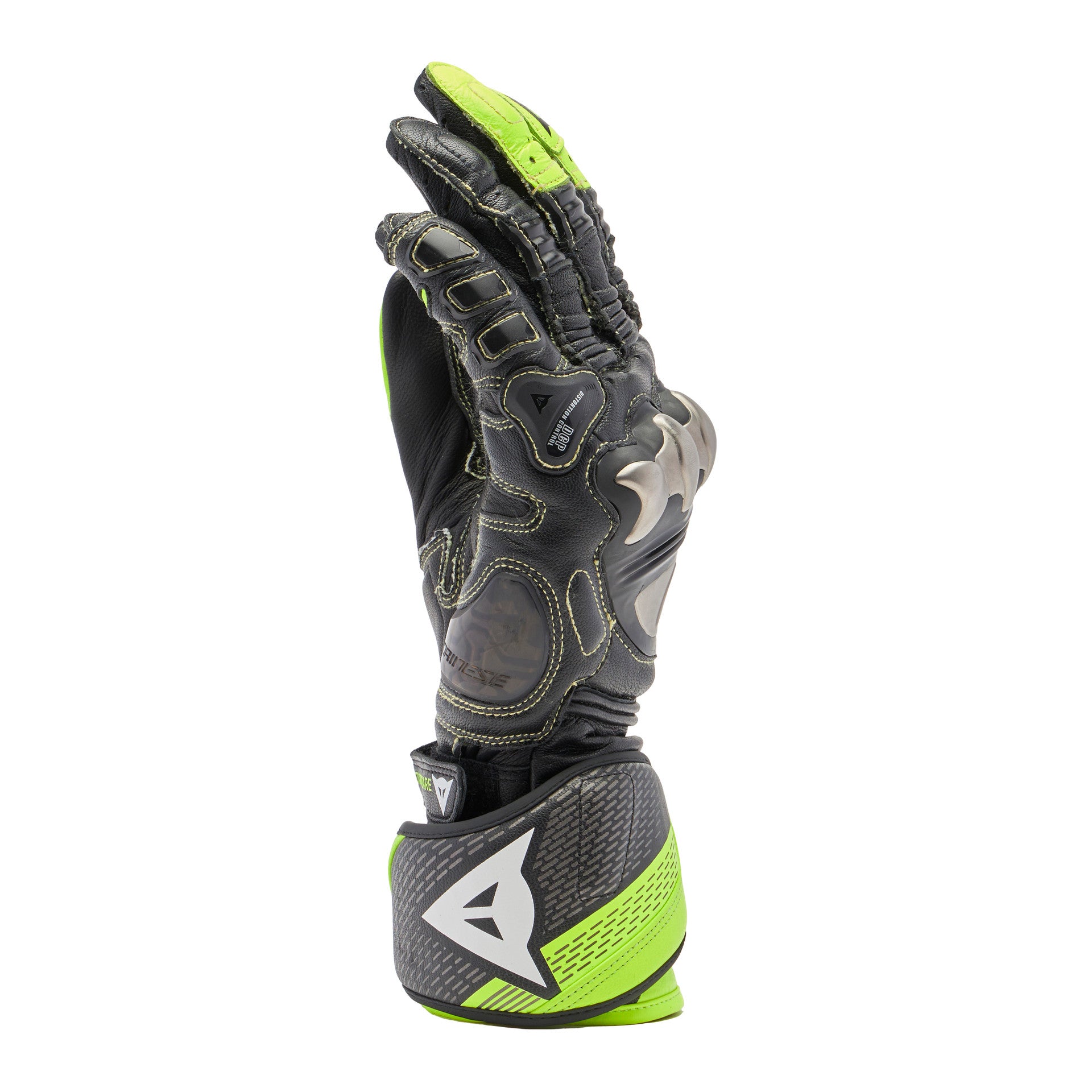 Gants de moto en cuir Dainese Full Metal 7 Racing | Hommes | Noir/Jaune Néon | 201810001462000 