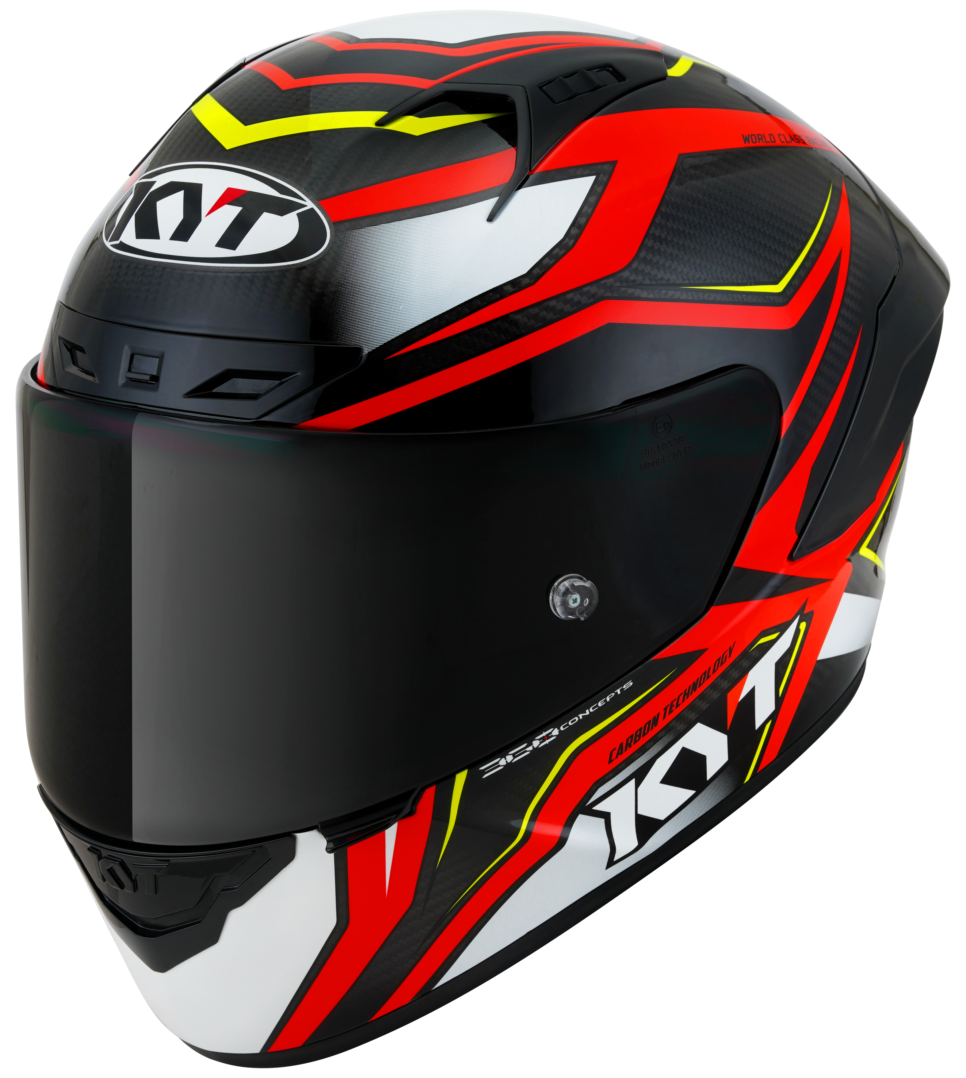 Casque KYT NZ-Race Carbon Stride Glossy Rouge/Blanc Y6NZ0026 