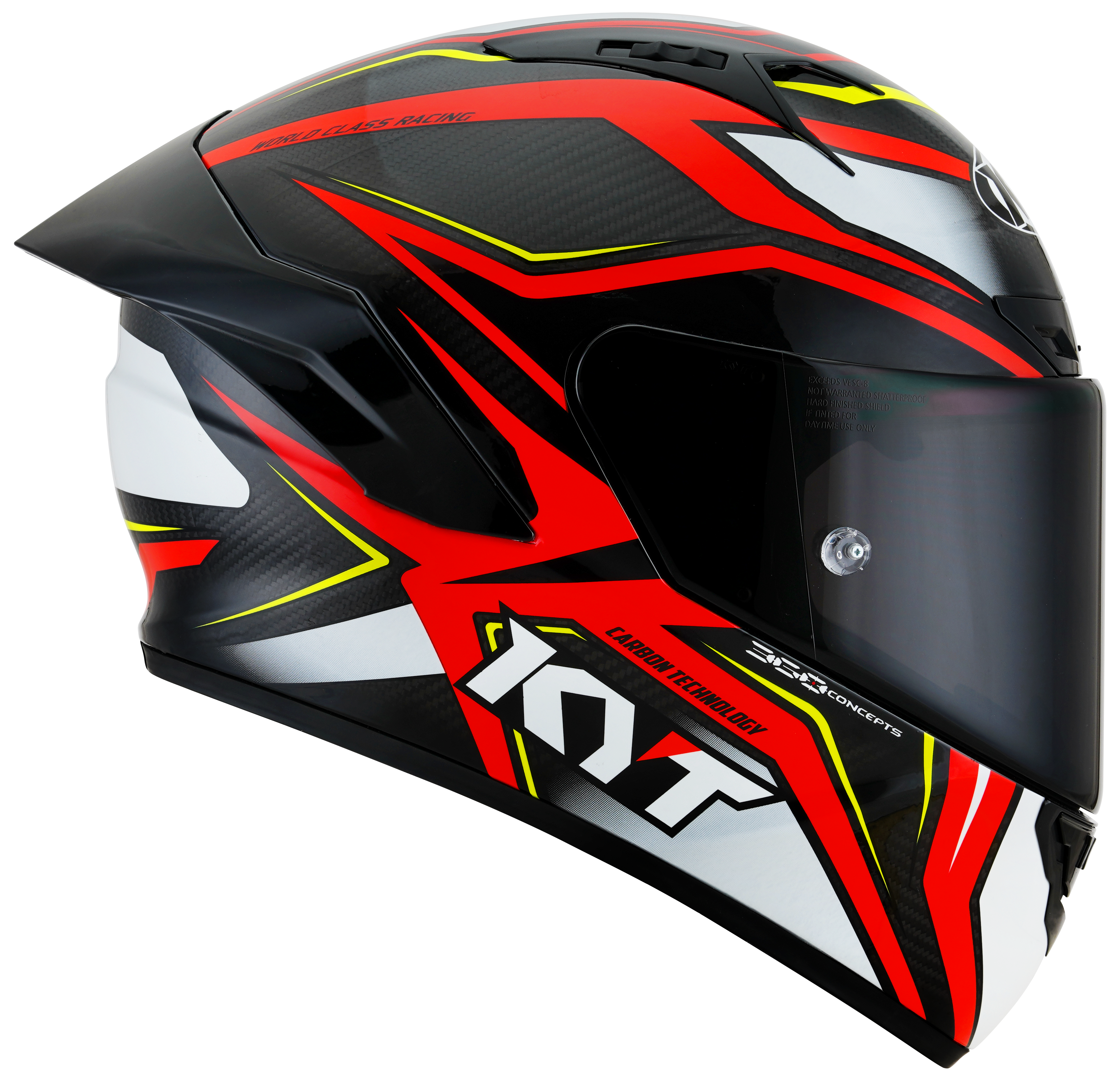 Casque KYT NZ-Race Carbon Stride Glossy Rouge/Blanc Y6NZ0026 