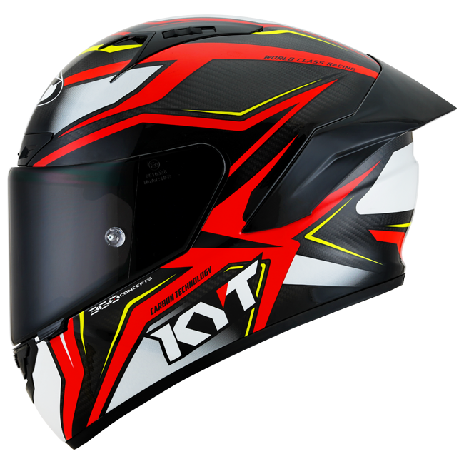 Casque KYT NZ-Race Carbon Stride Glossy Rouge/Blanc Y6NZ0026 