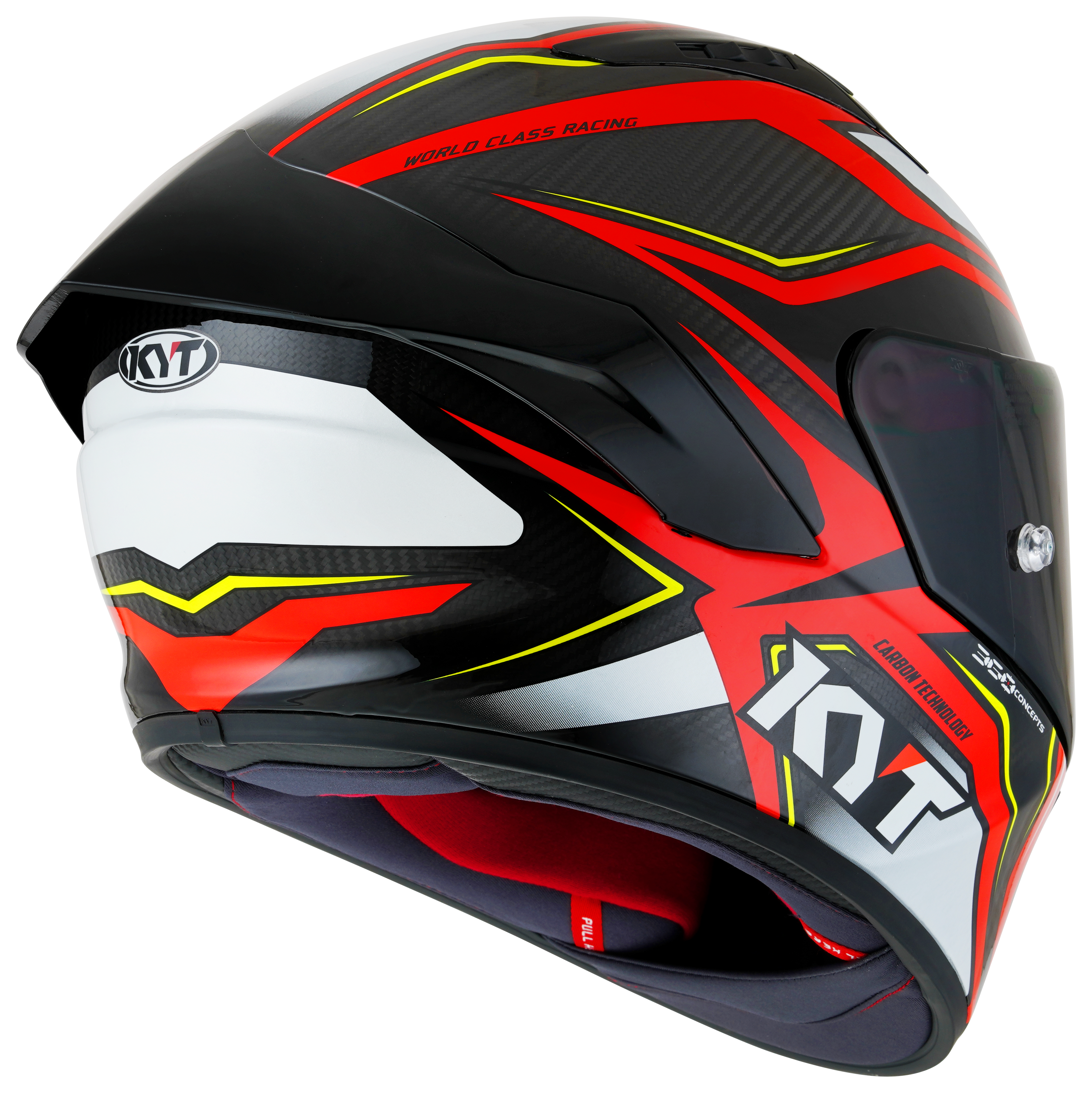 Casque KYT NZ-Race Carbon Stride Glossy Rouge/Blanc Y6NZ0026 