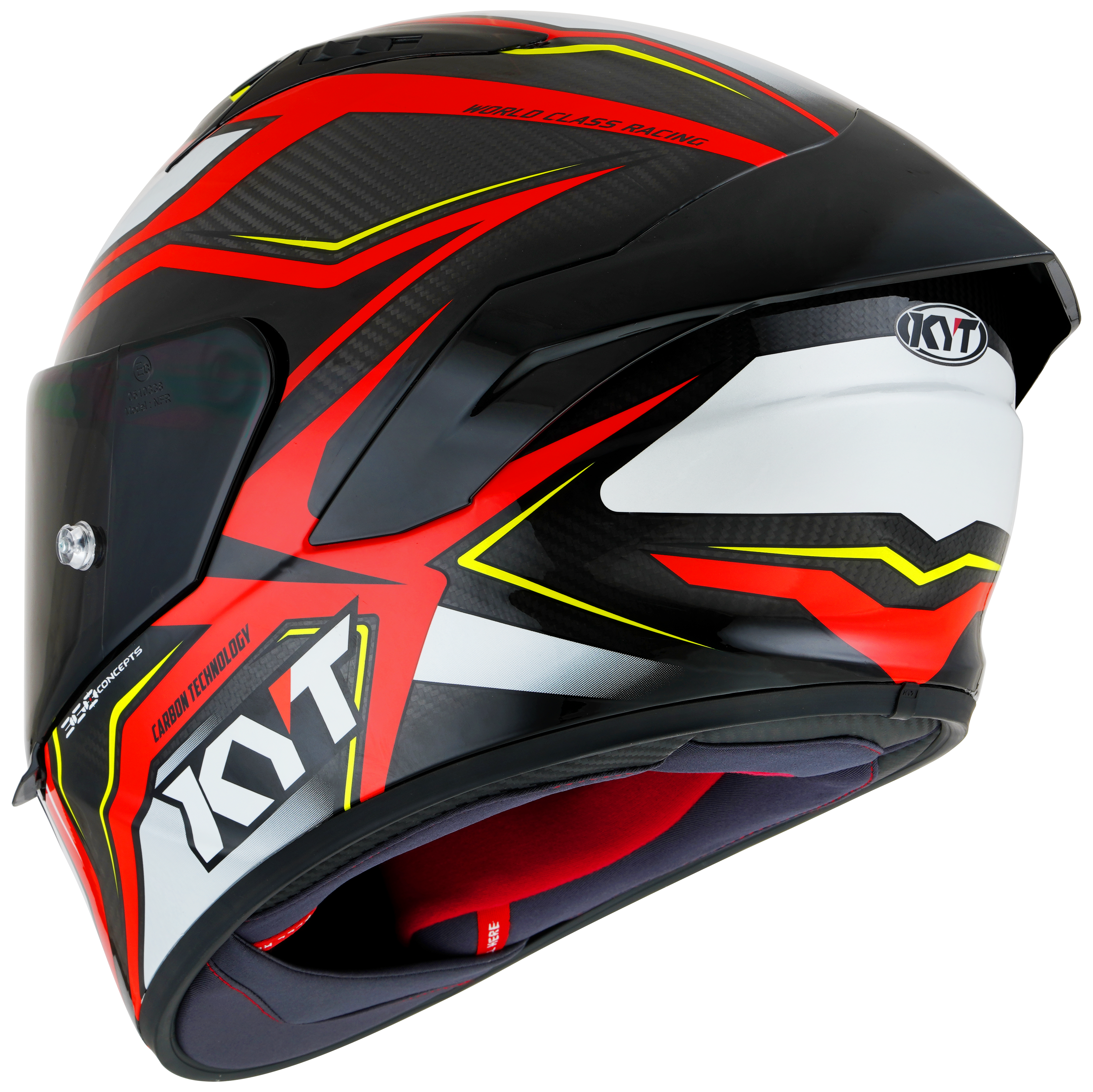 Casque KYT NZ-Race Carbon Stride Glossy Rouge/Blanc Y6NZ0026 