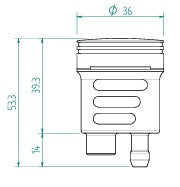Réservoir d'huile de frein et d'embrayage LighTech 16 cm³ – Aluminium CNC, coloré | Réservoir universel pour motos 