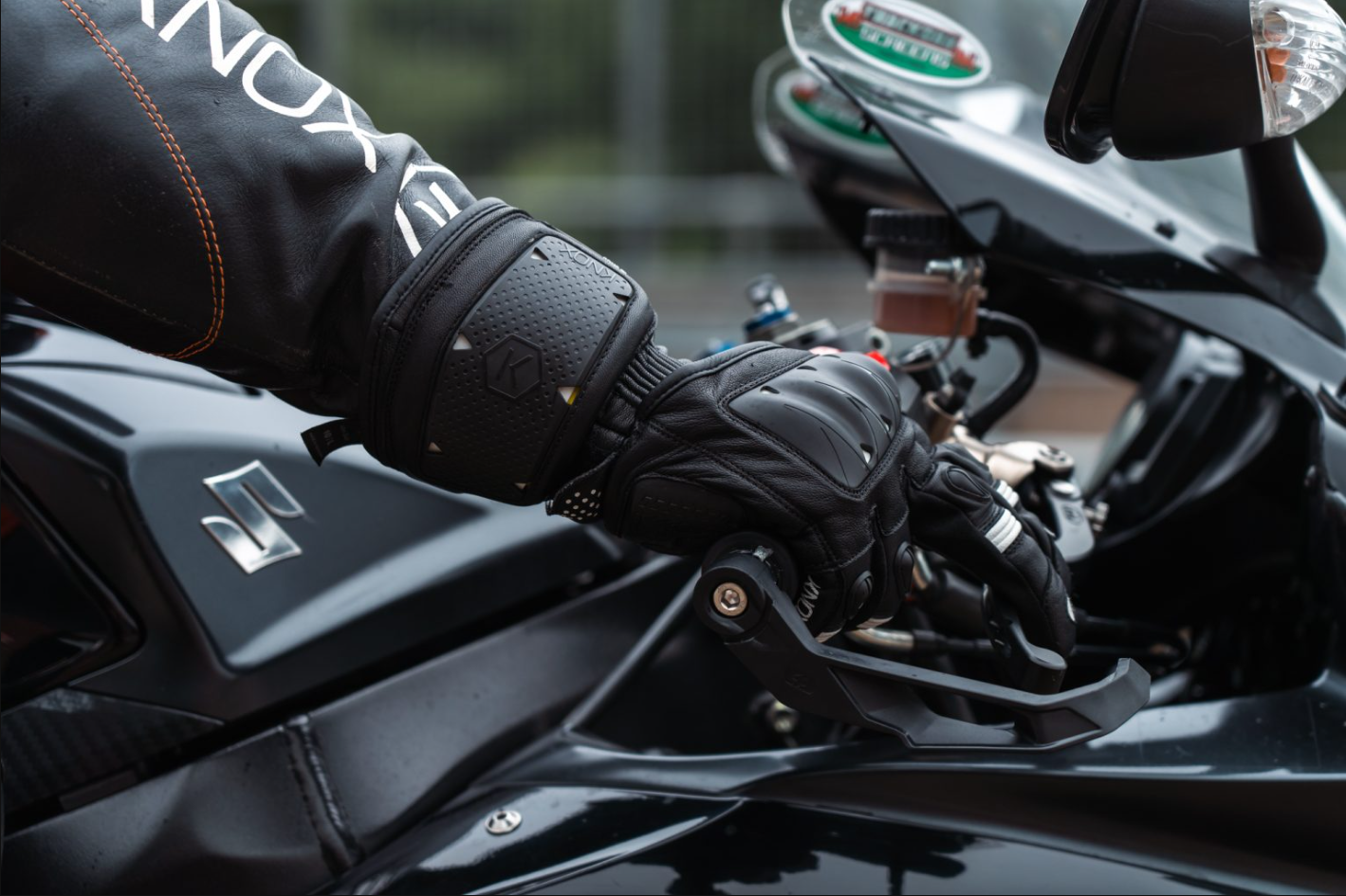 Knox Oulton MK2 gants en cuir Sport | Homme | Noir/Blanc | 1011352160050 