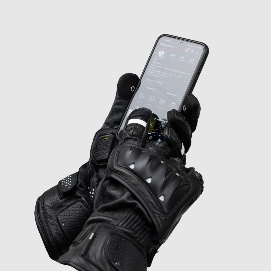 Knox Oulton MK2 gants en cuir Sport | Homme | Noir/Blanc | 1011352160050 