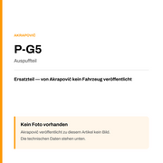 Akrapovic Auspuffteil P-G5 — Platzhalter, kein Herstellerfoto verfügbar