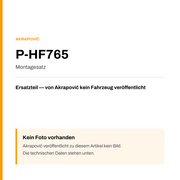 Akrapovic Montagesatz P-HF765 — Platzhalter, kein Herstellerfoto verfügbar