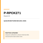 Akrapovic Repack-Kit Aprilia RS 660 / TUONO 660 (21-26) P-RPCK271 — Platzhalter, kein Herstellerfoto verfügbar
