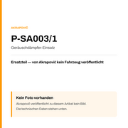 Akrapovic Geräuschdämpfer-Einsatz P-SA003/1 — Platzhalter, kein Herstellerfoto verfügbar