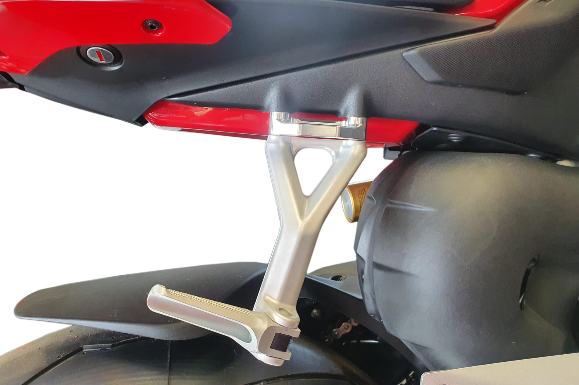 Plaques de couverture en aluminium CNC pour repose-pieds passager Racing Ducati Panigale V4/S (2025) PET52 