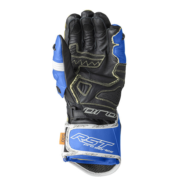Gants moto en cuir RST Pro Series GP D3O | Homme | Bleu/Blanc | 103715 