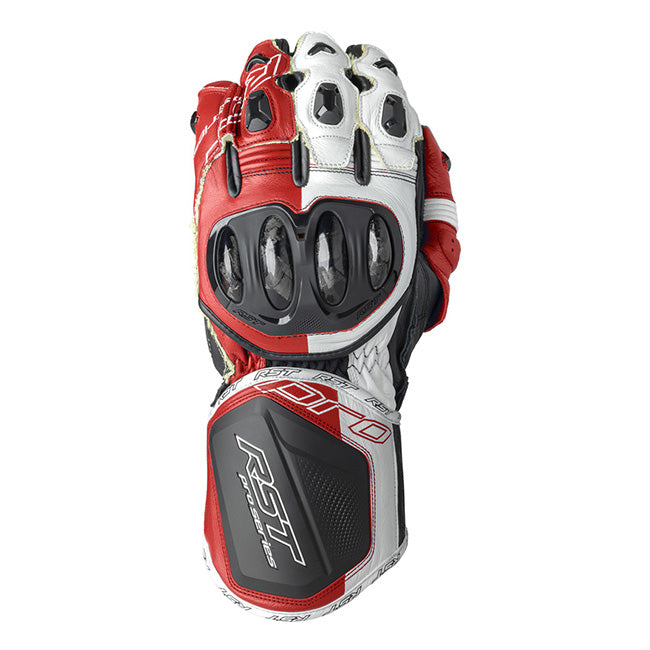 Gants moto en cuir RST Pro Series GP D3O | Homme | Rouge/Blanc | 103715 