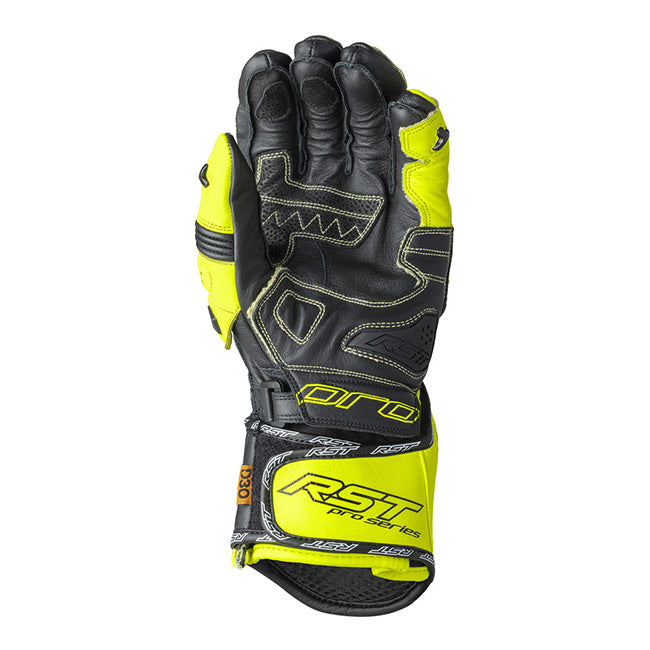 Gants moto en cuir RST Pro Series GP D3O | Homme | Jaune néon/Noir | 103715 
