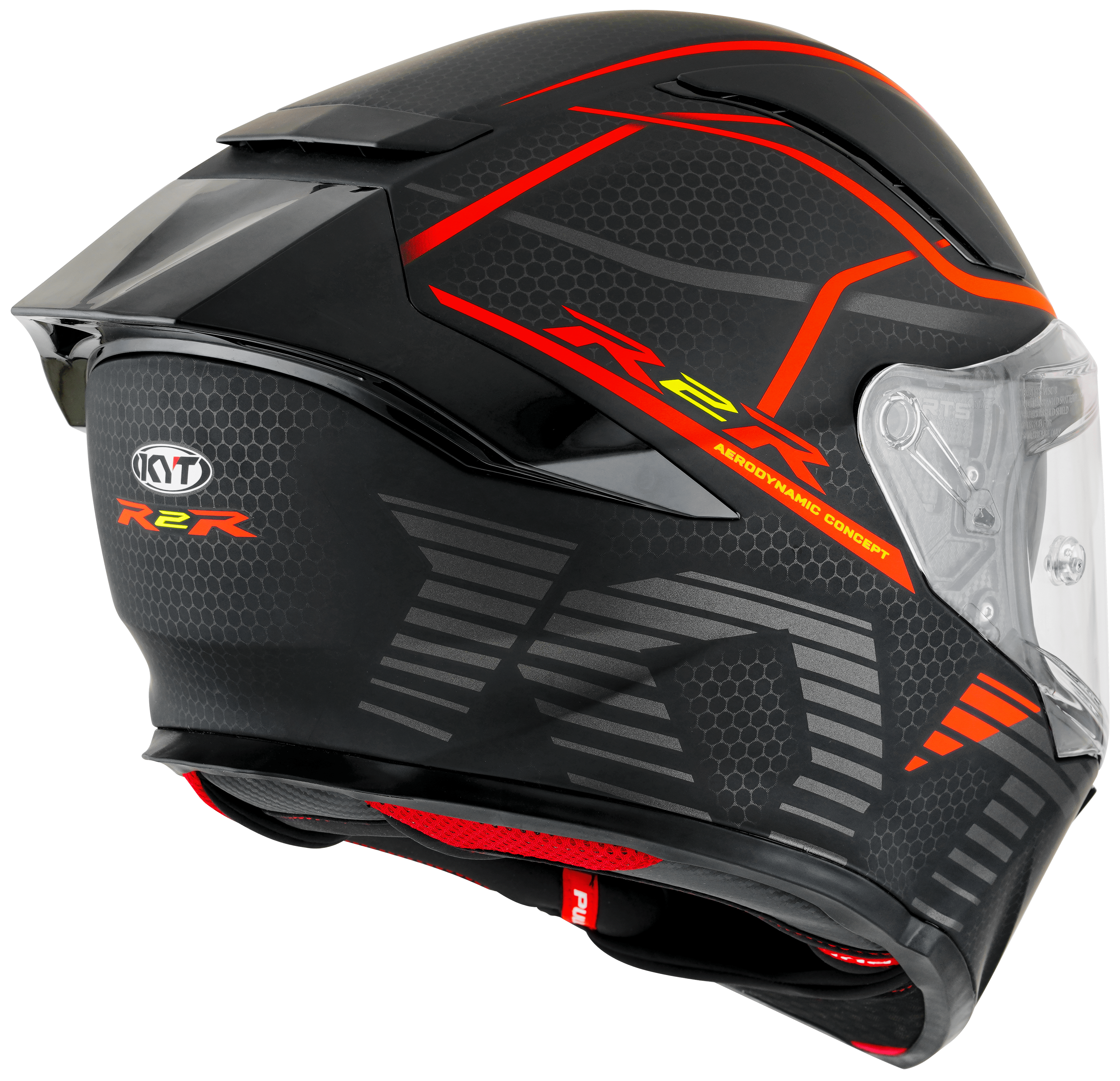 Casque KYT R2R Concept Mat Noir / Rouge Y6R20008 