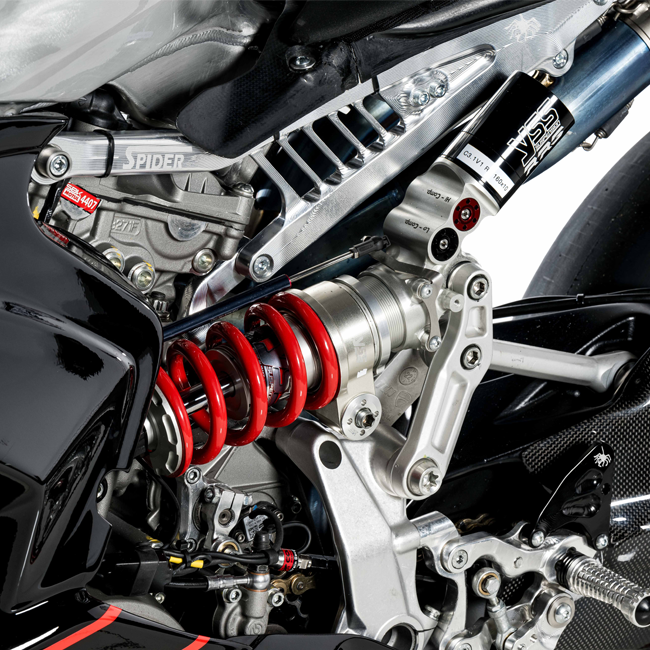 Cadre arrière en aluminium WorldSSP Spider Racing Ducati Panigale V2 955 (20-24) 