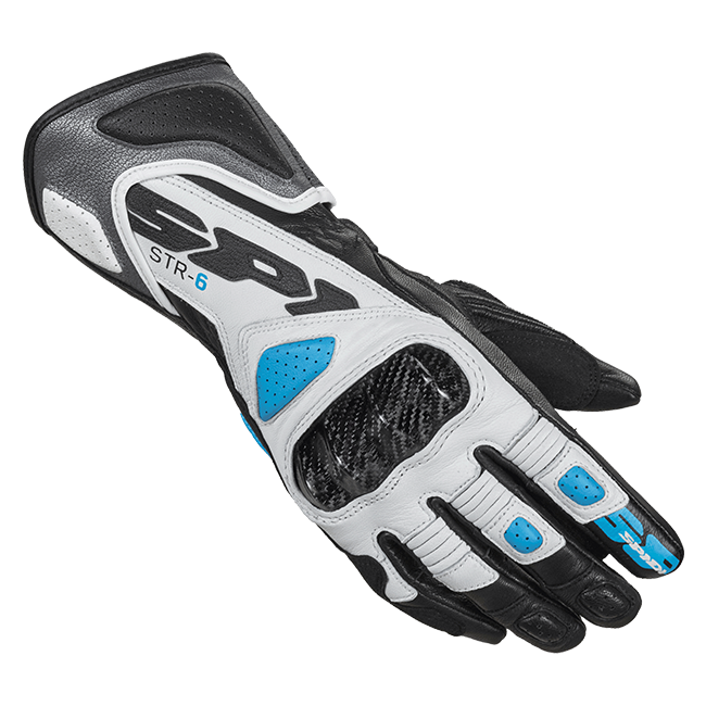 Gants moto en cuir Spidi STR-6 Sport | Femme | Gris/Blanc/Provence | A222302 
