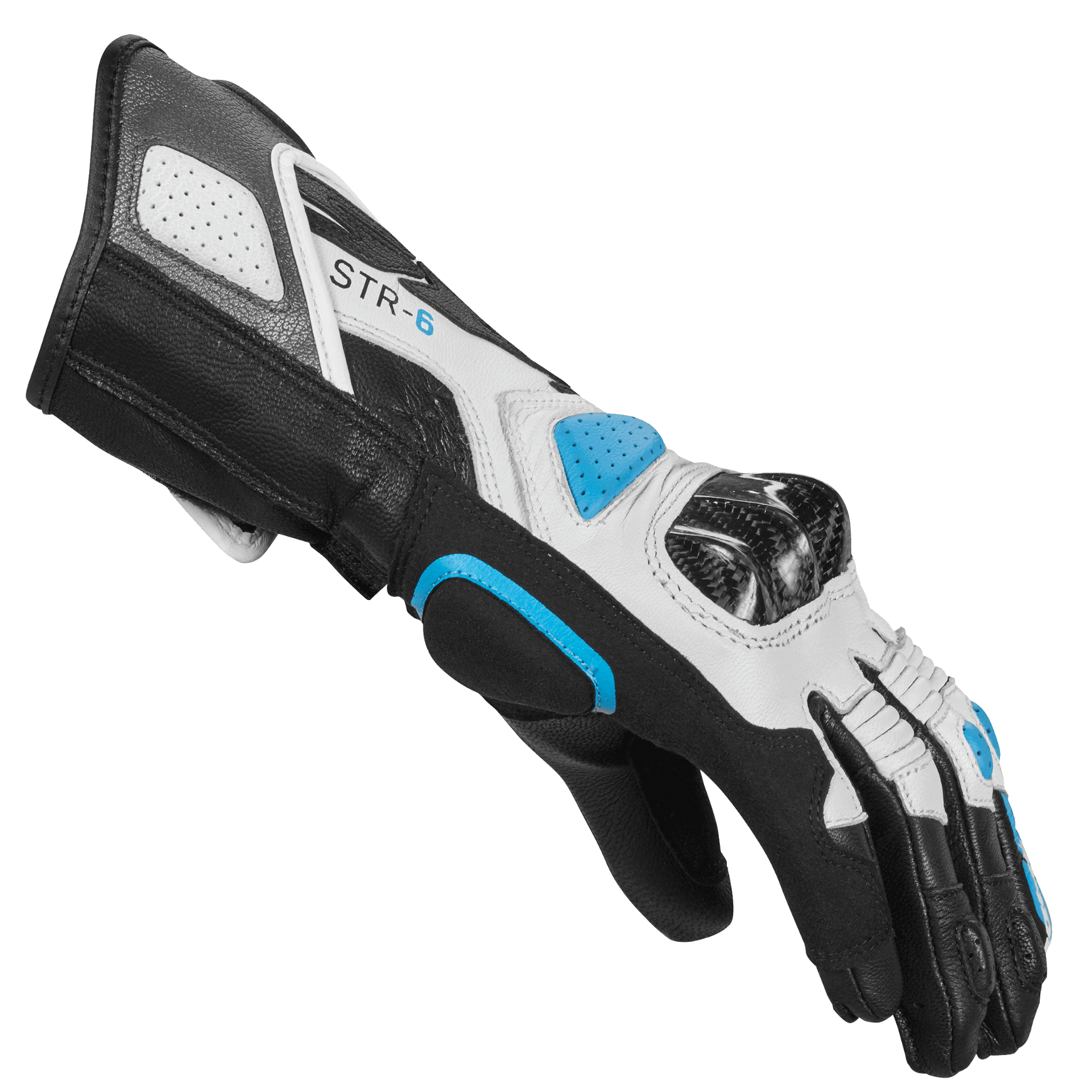 Gants moto en cuir Spidi STR-6 Sport | Femme | Gris/Blanc/Provence | A222302 