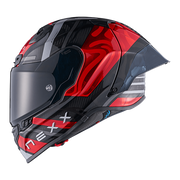 Casque Nexx X.R3R Swirl Carbone Rouge Argent 01XR323489023 