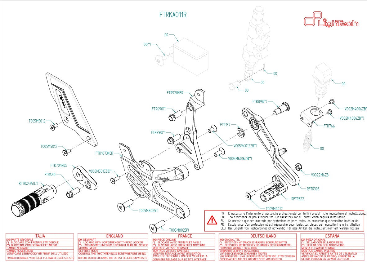 Système de freinage R LighTech Kawasaki ZX-10 R/RR (21-25) FTRKA011R 