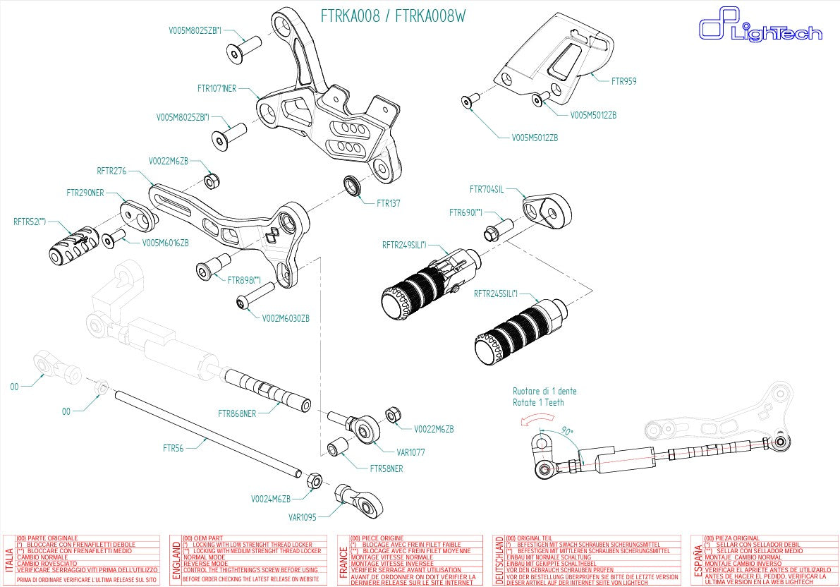 Installation de fraiseuse LighTech pour Kawasaki ZX-6R/636/RR (05-26) FTRKA008/W 