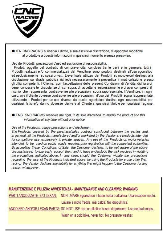 Couverture de pignon en aluminium CNC Racing Ducati Panigale V4/S (2025) CP172 