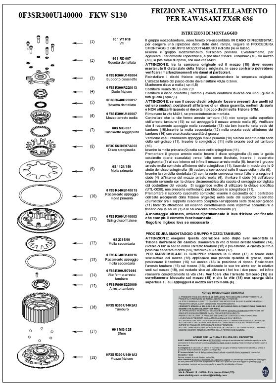 STM Anti-hopping embrayage Kawasaki ZX-6 R/636/RR (19-25) FKW-S130 