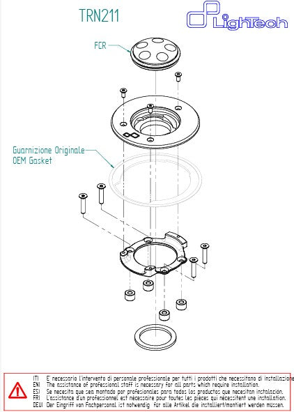 Bouchon de réservoir à vis LighTech BMW S1000RR (09-20) TRN211 