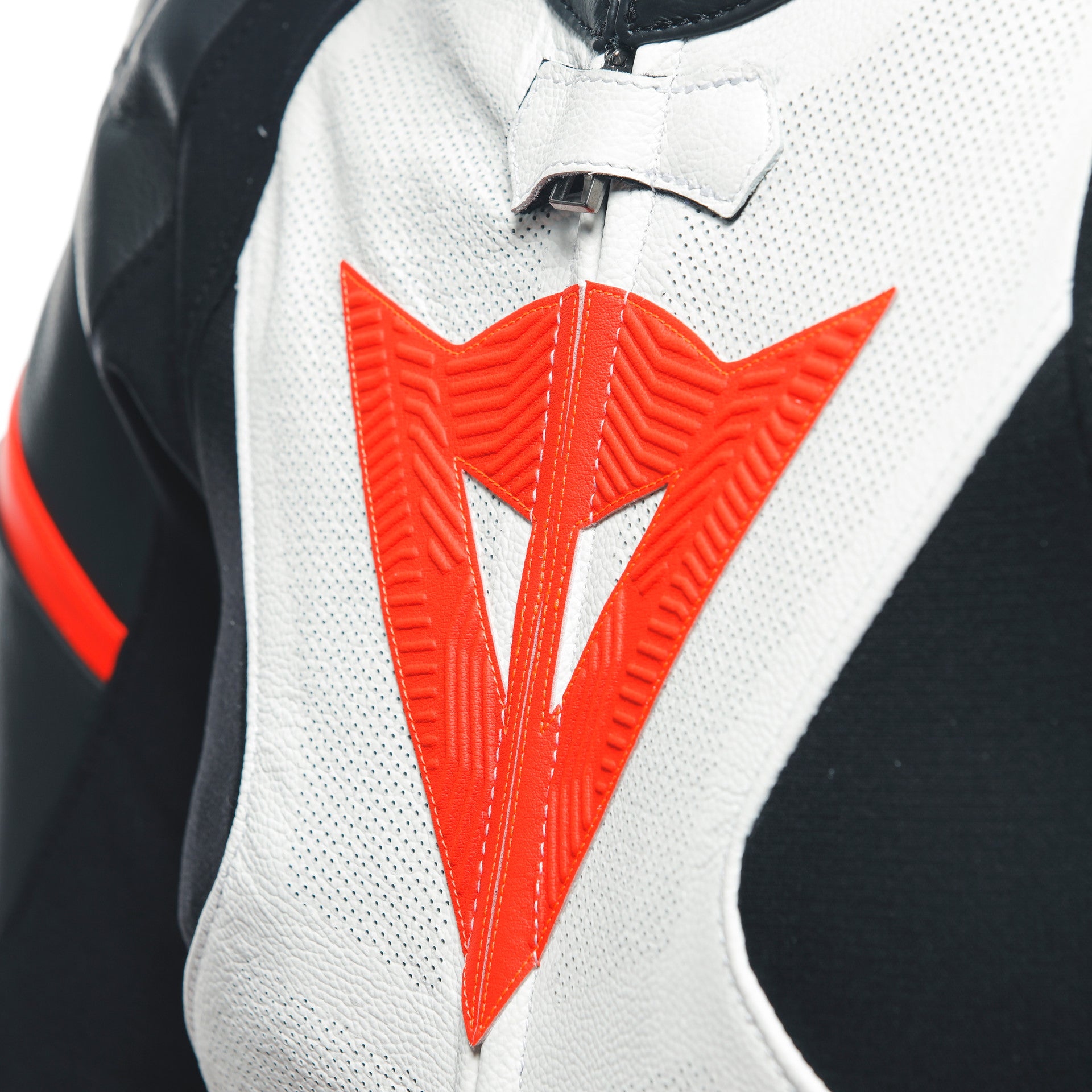 Dainese Grobnik Lady combinaison en cuir intégrale – combinaison de course perforée | Femmes | Blanc/Rouge 