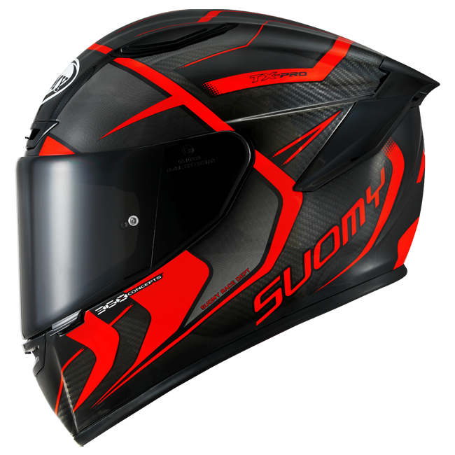 Casque Suomy TX-Pro Carbon Advance Rouge Fluo K6TX0003 