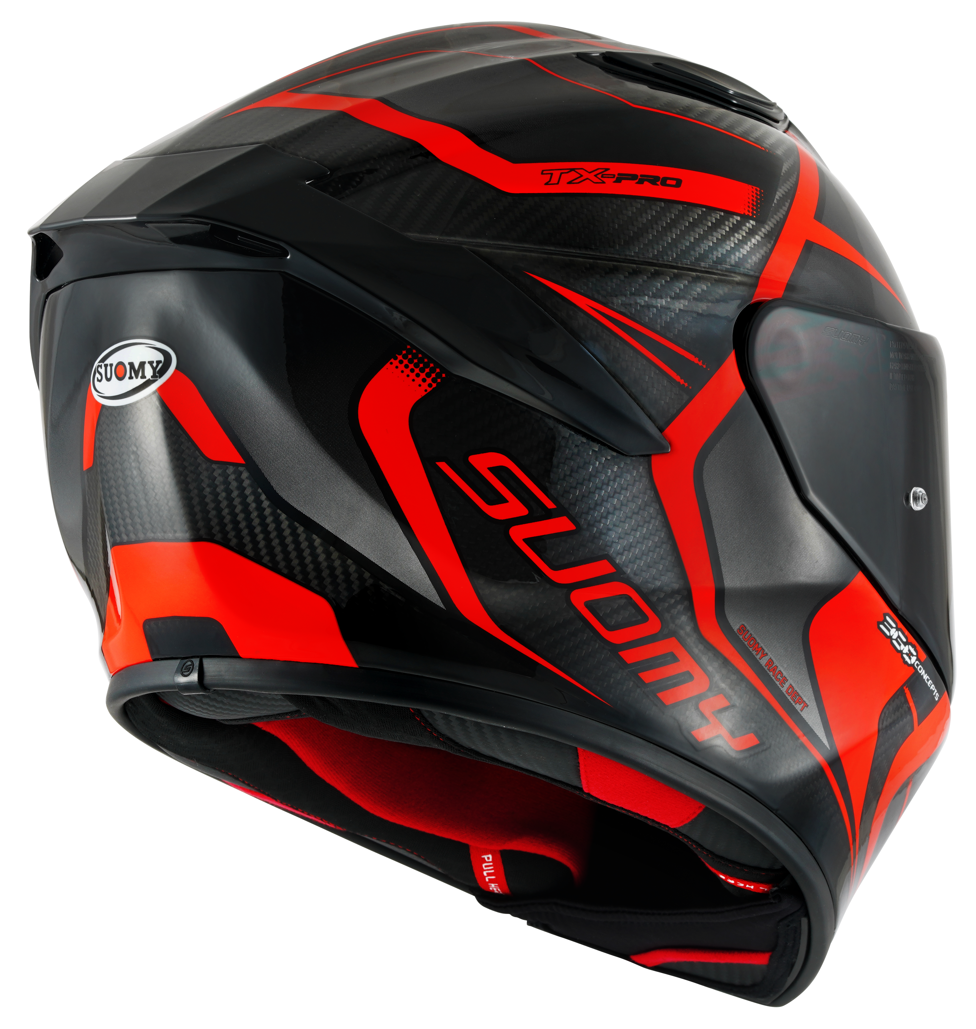 Casque Suomy TX-Pro Carbon Advance Rouge Fluo K6TX0003 