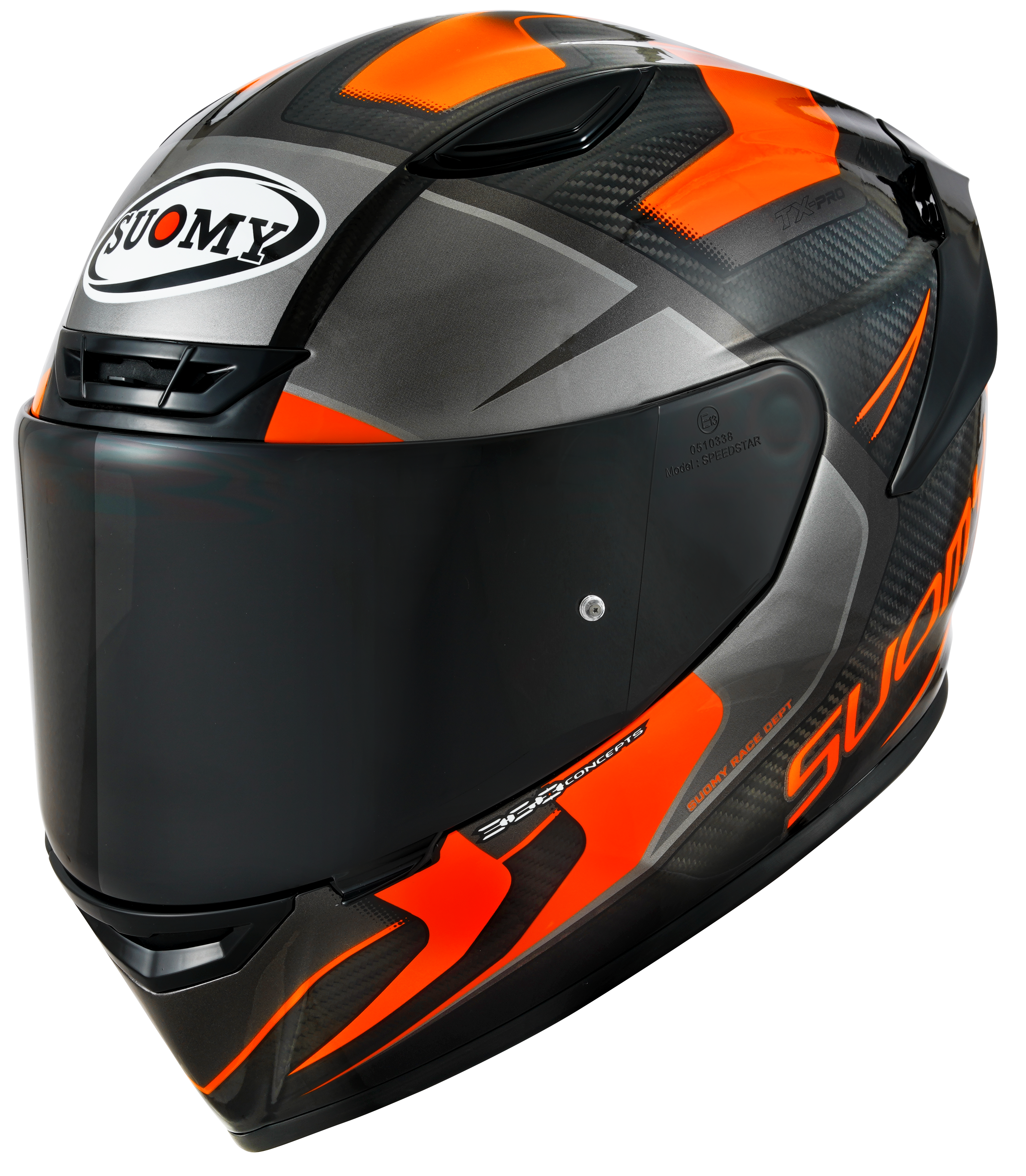 Casque Suomy TX-Pro Carbon Advance Orange Fluo K6TX0004 