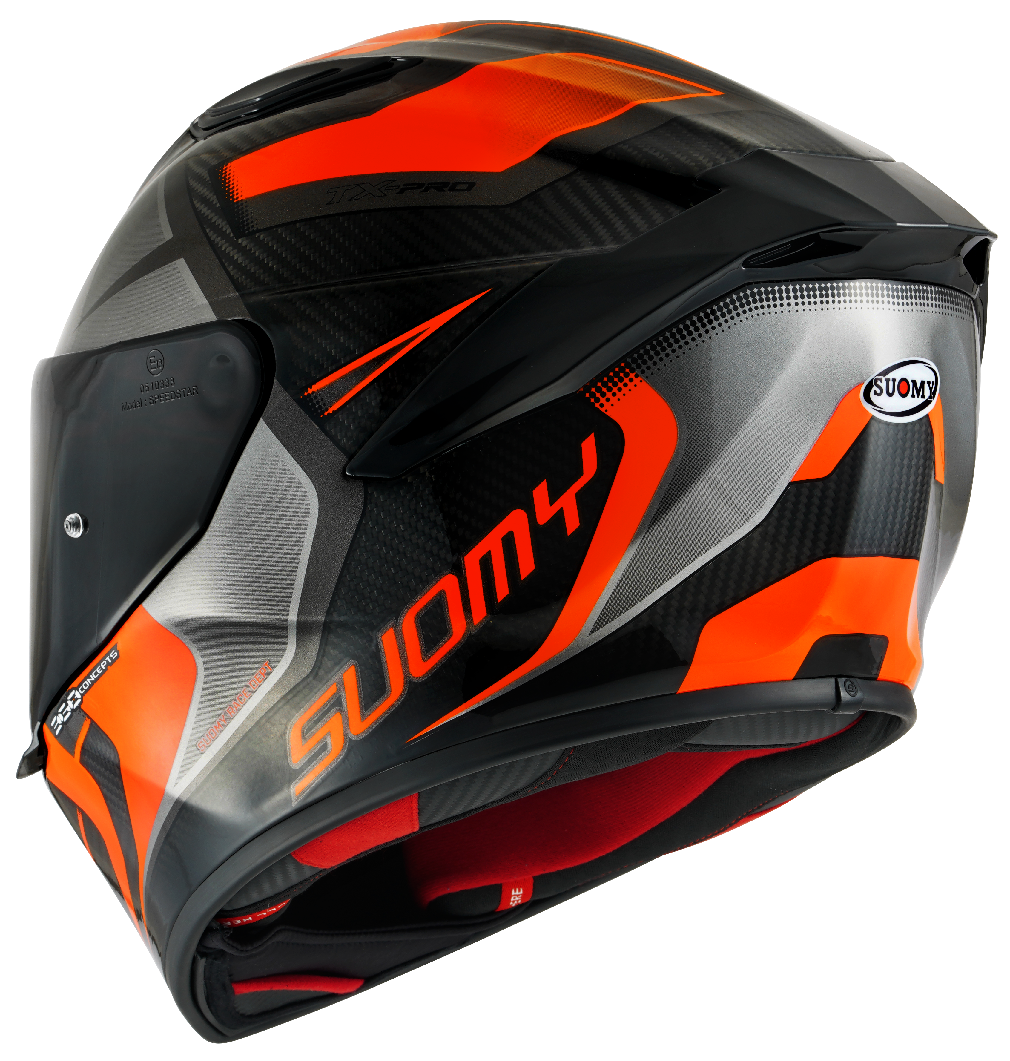 Casque Suomy TX-Pro Carbon Advance Orange Fluo K6TX0004 