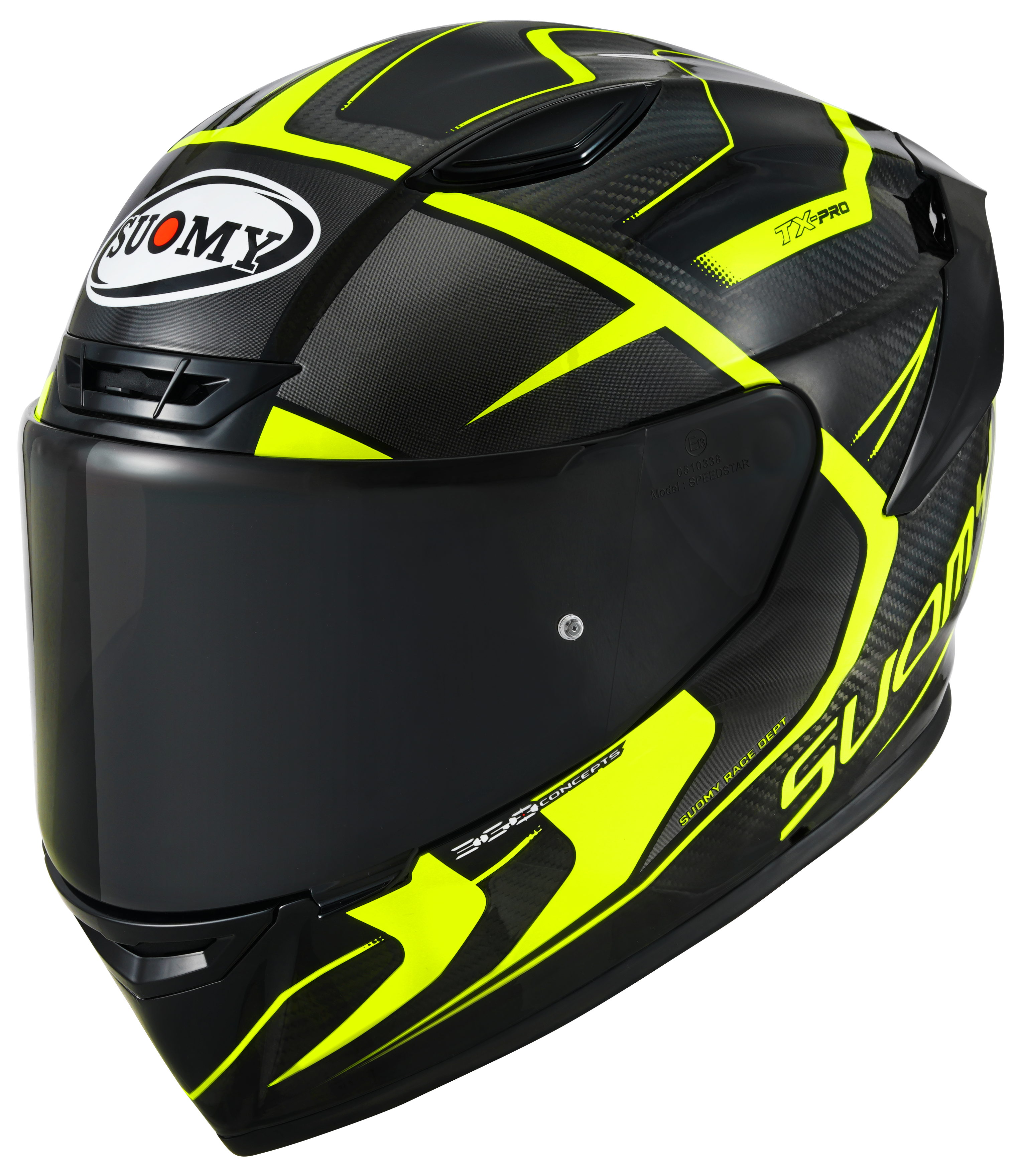 Casque Suomy TX-Pro Carbon Advance Jaune Fluo K6TX0005 