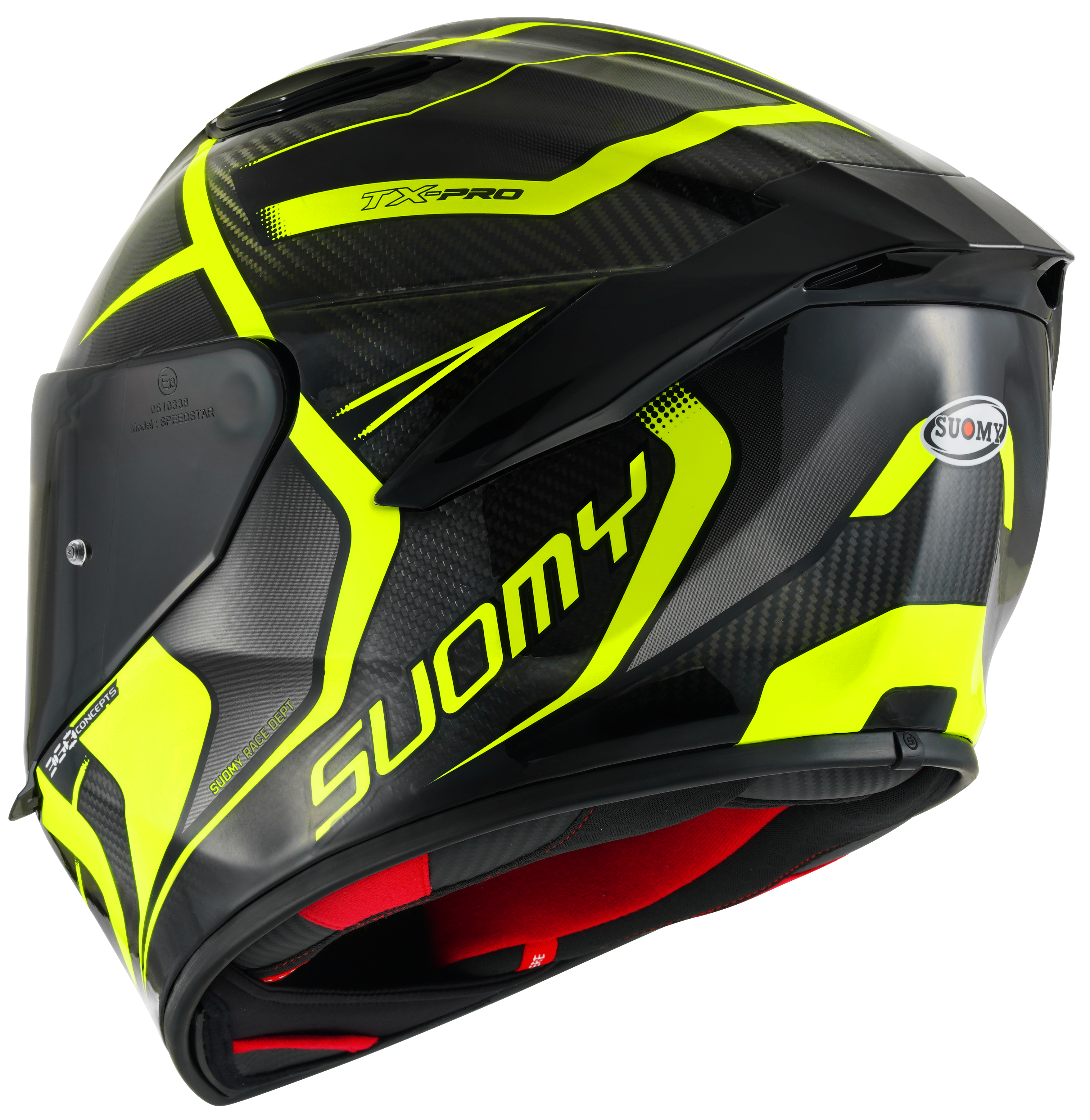 Casque Suomy TX-Pro Carbon Advance Jaune Fluo K6TX0005 