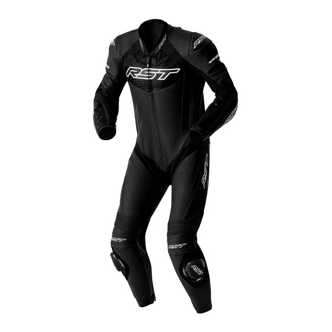 RST Tractech EVO D3O une-pièce Combinaison en cuir – Combinaison de course perforée | Homme | Noir/Blanc | 103634 