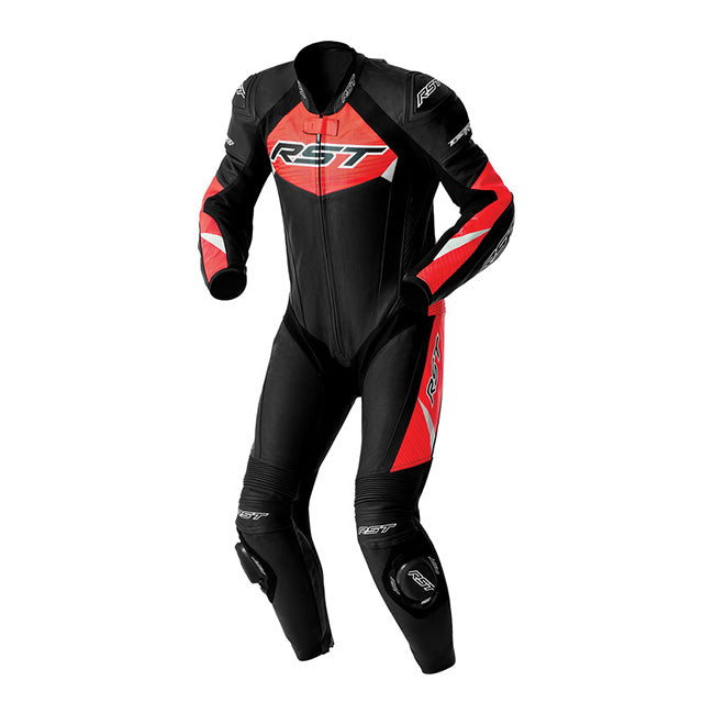 RST Tractech EVO D3O combinaison une pièce Combinaison en cuir – combinaison de course perforée | homme | noir/rouge | 103634 