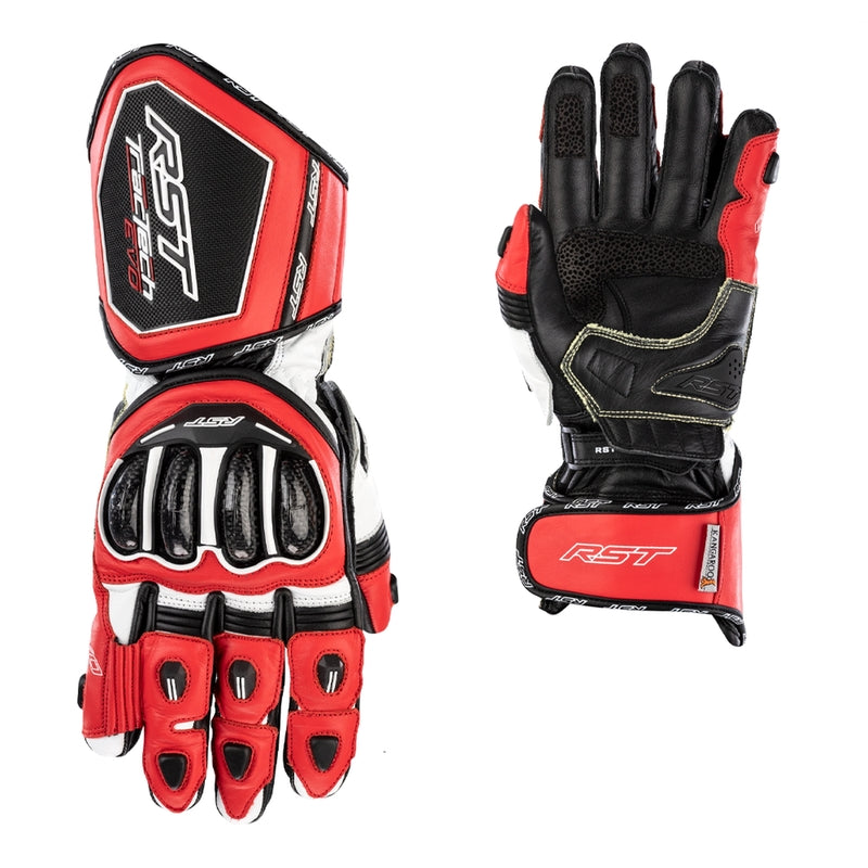 Gants en cuir moto RST Tractech Evo 4 | Homme | Rouge/Blanc/Noir | 102666 