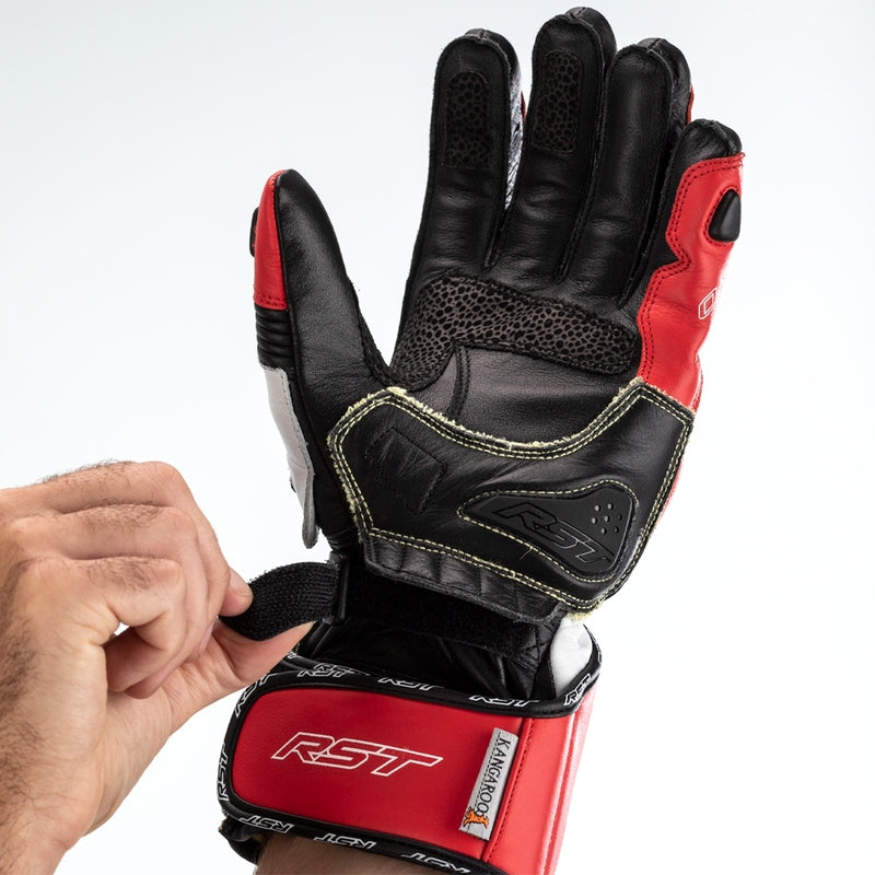 Gants en cuir moto RST Tractech Evo 4 | Homme | Rouge/Blanc/Noir | 102666 