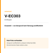 Akrapovic Endkappe V-EC303 — Platzhalter, kein Herstellerfoto verfügbar