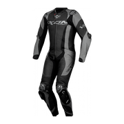 IXON Vortex 3 combi pilote une pièce Combinaison en cuir – Combinaison de course perforée | Hommes | Noir 