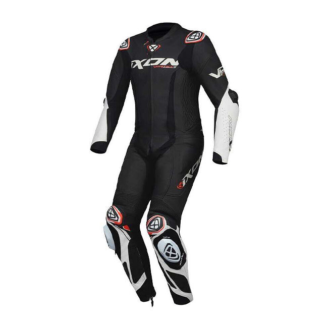 IXON Vortex 3 Einteiler Lederkombi – Perforierter Rennanzug | Herren | Schwarz/Weiß