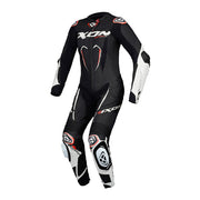 IXON Vortex 3 Lady Einteiler Combinaison en cuir – Combinaison de course perforée | Femmes | Blanc/Noir 