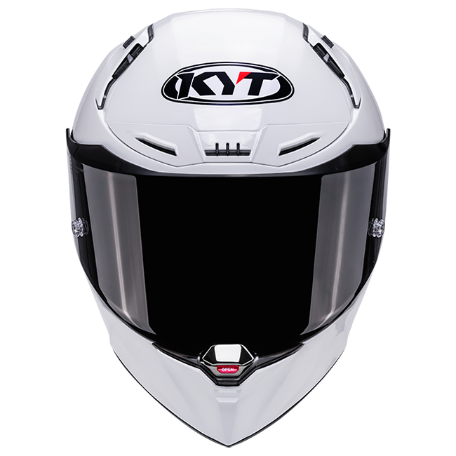 Casque de course KYT R1R Plain blanc brillant Y6R100W3 