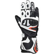 IXON Vortex GL Gants en cuir Racing | Homme | Blanc/Rouge/Noir 