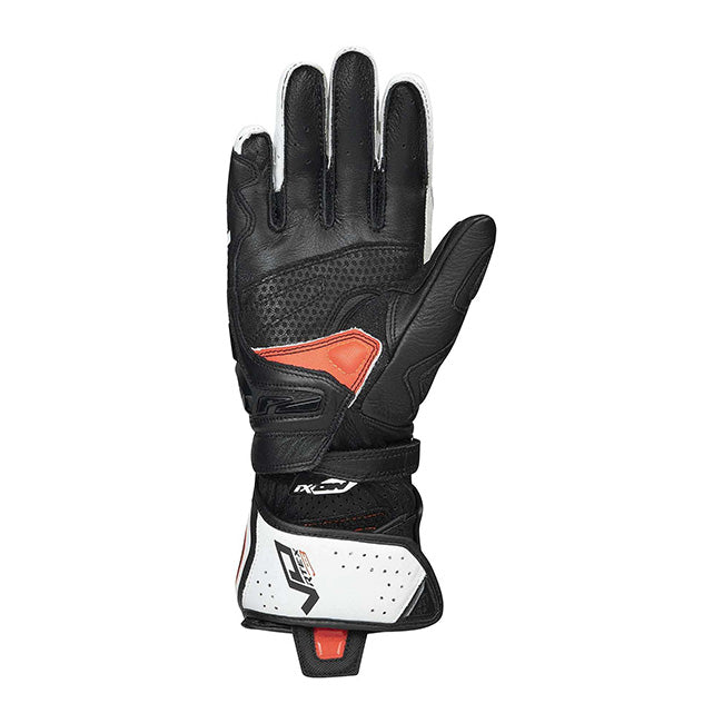 IXON Vortex GL Gants en cuir Racing | Homme | Blanc/Rouge/Noir 