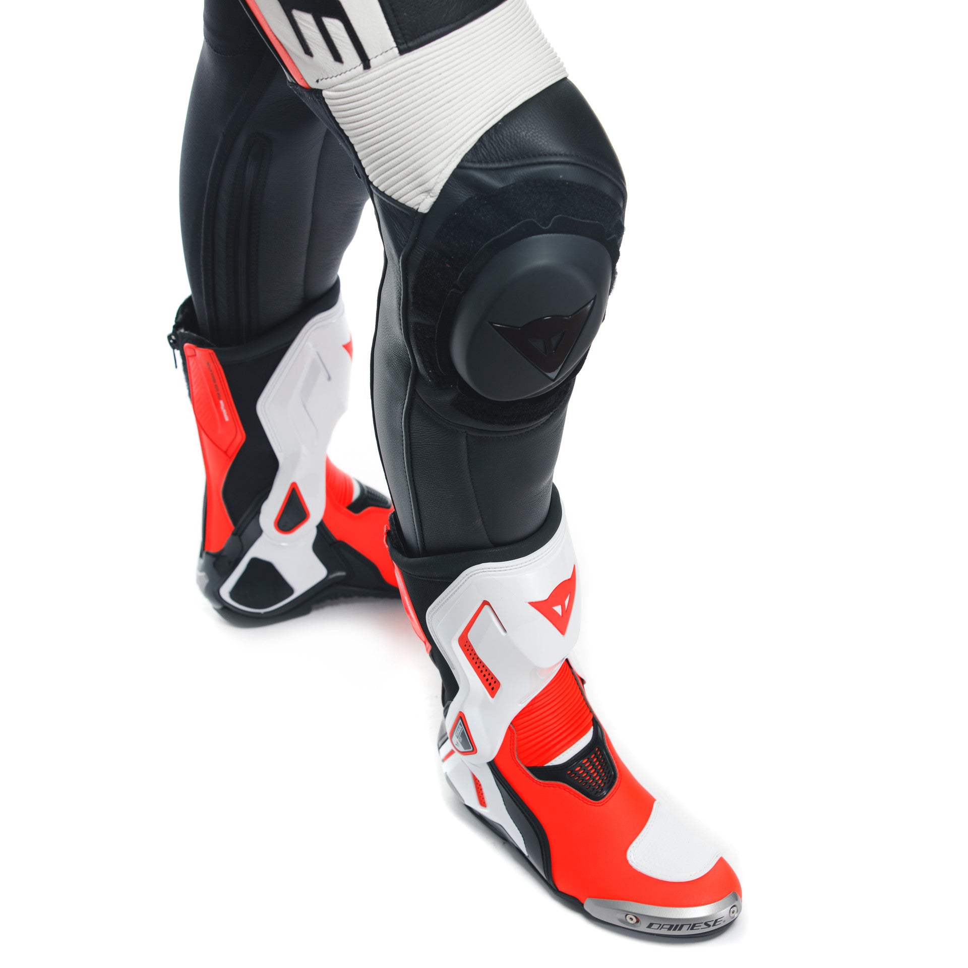 Dainese Grobnik Lady combinaison en cuir intégrale – combinaison de course perforée | Femmes | Blanc/Rouge 