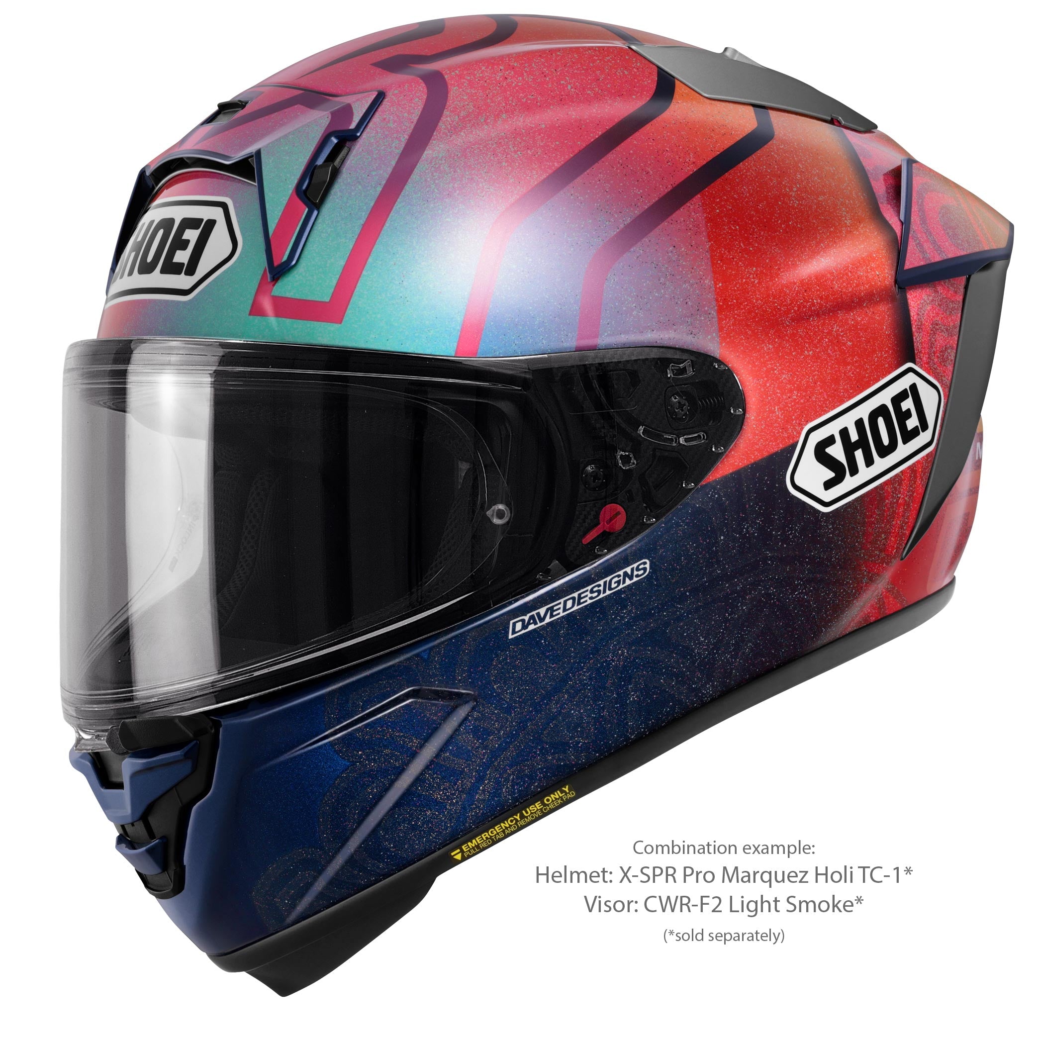Visière Shoei X-SPR PRO (CWR-F2PN) légèrement teintée 